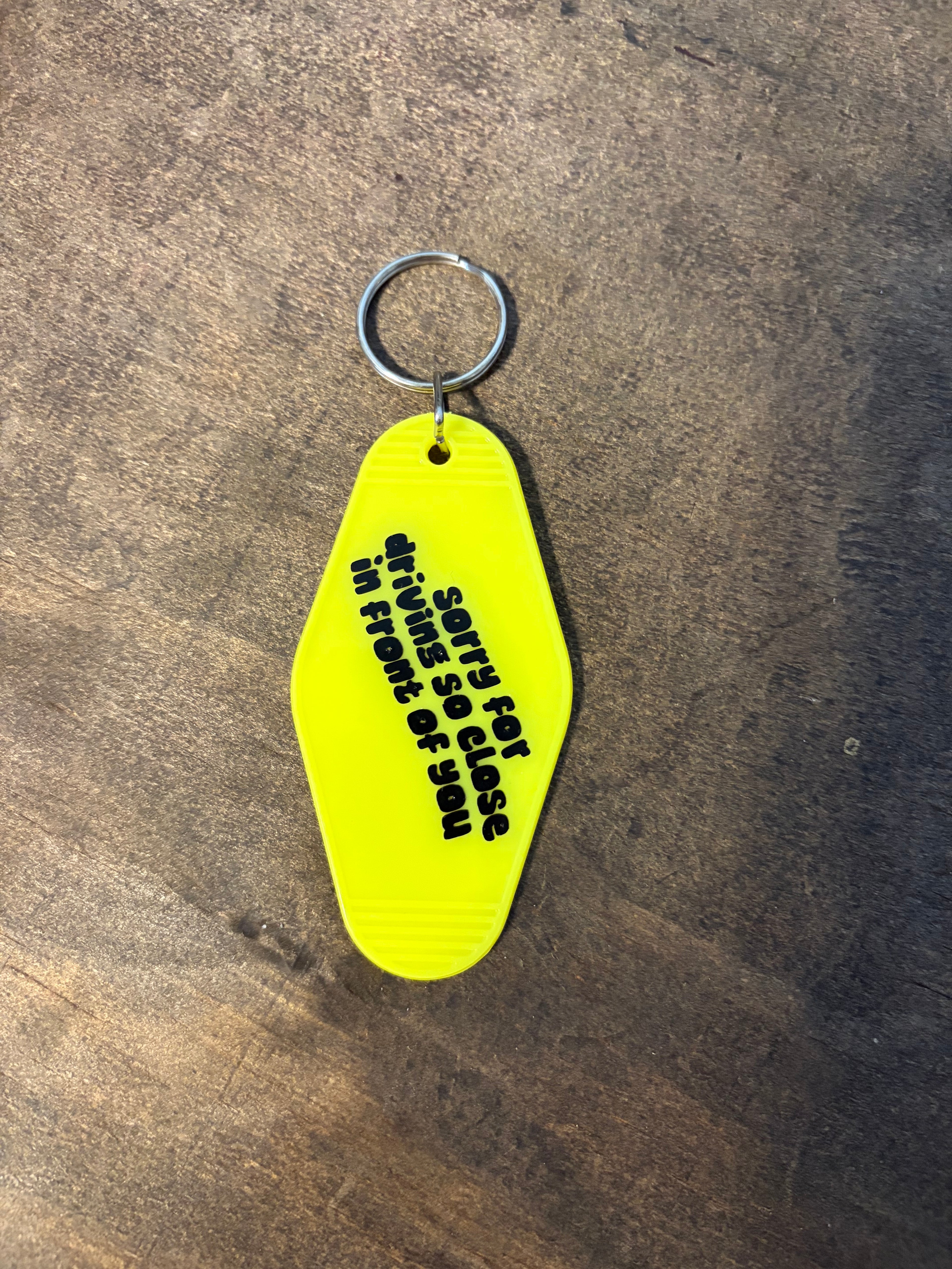 Driving So Close Motel Keychain