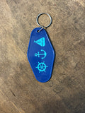 Boat Life Motel Keychain