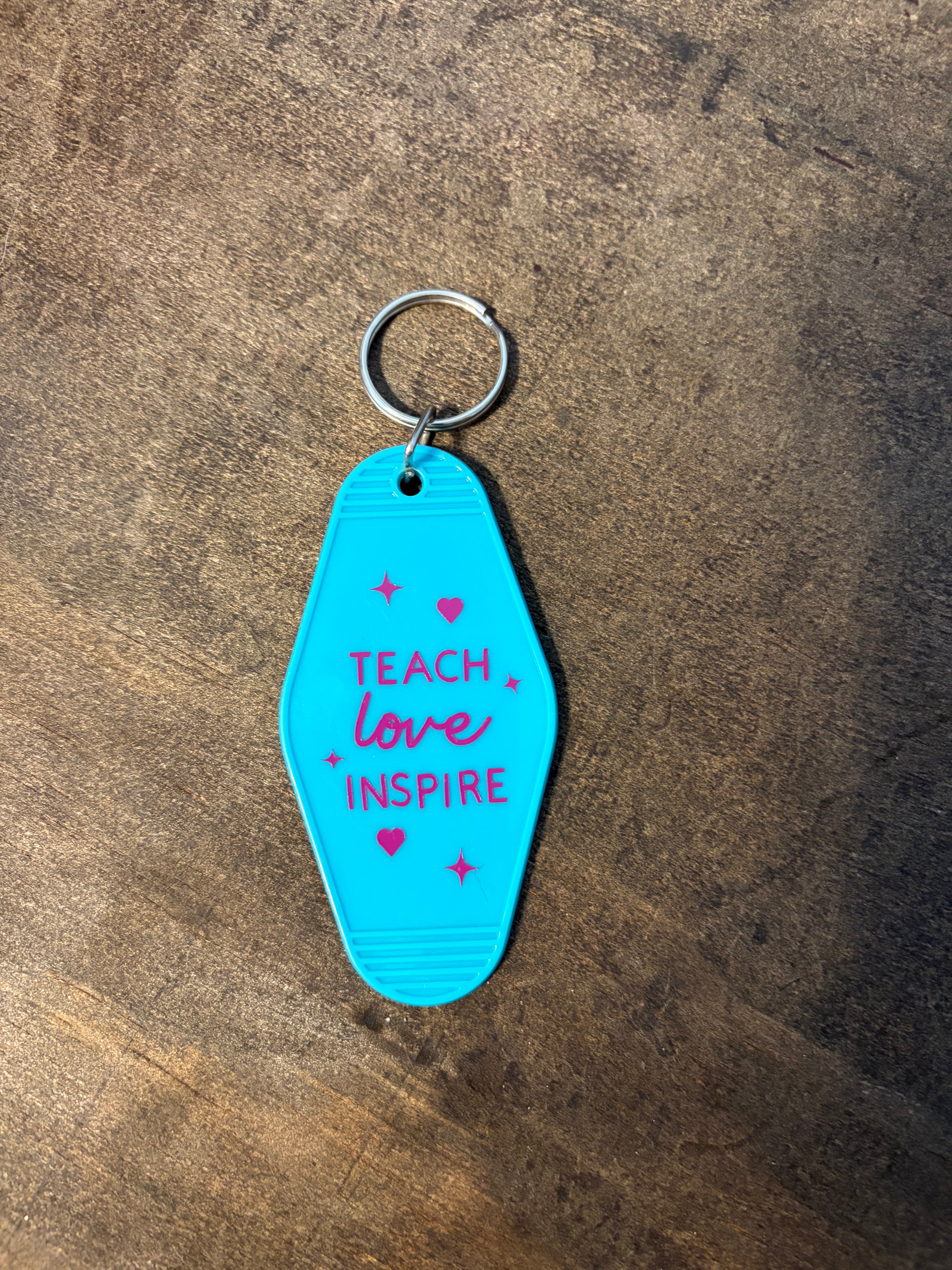 Teach Motel Keychain