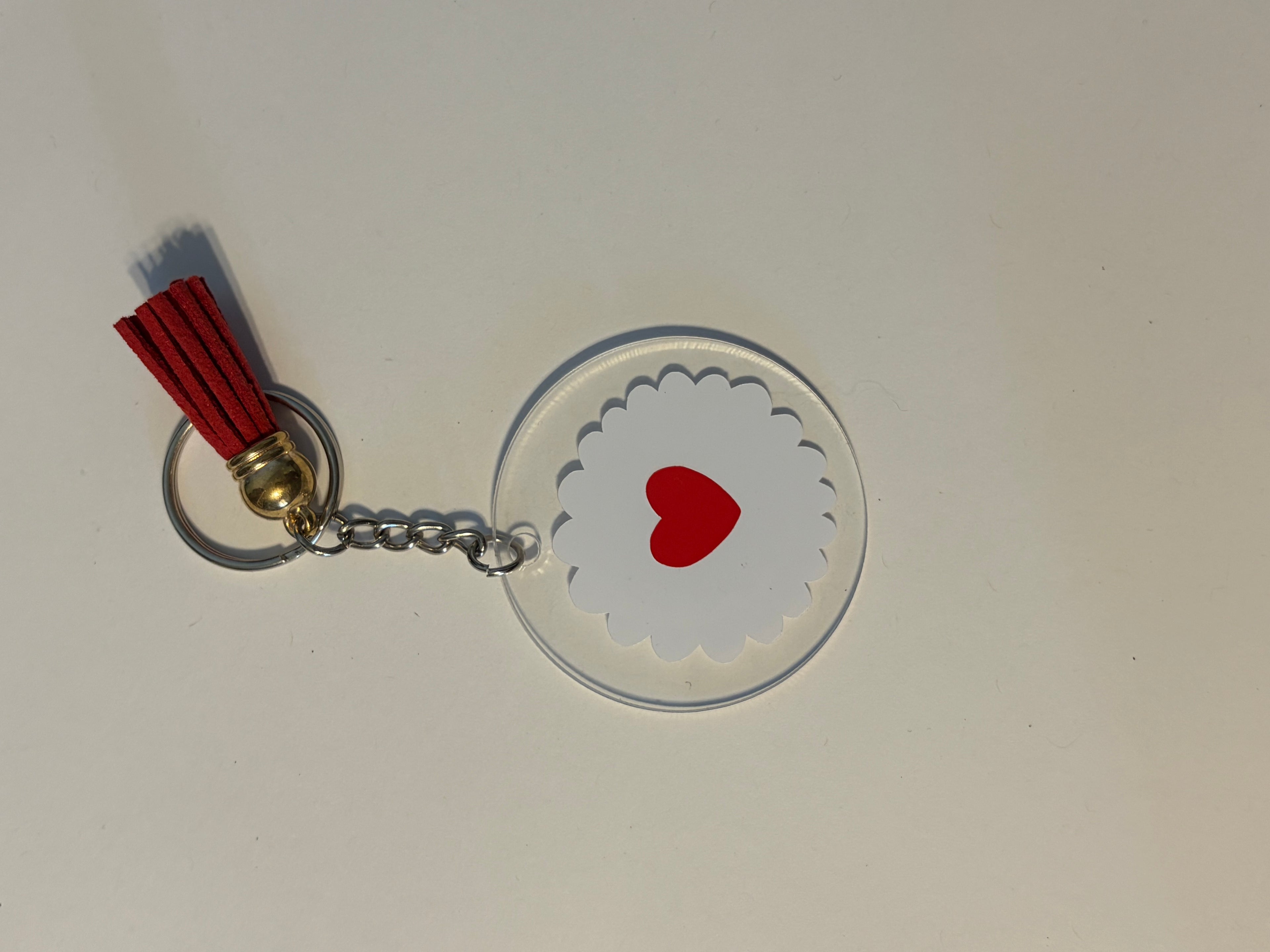 Heart Flower Keychain