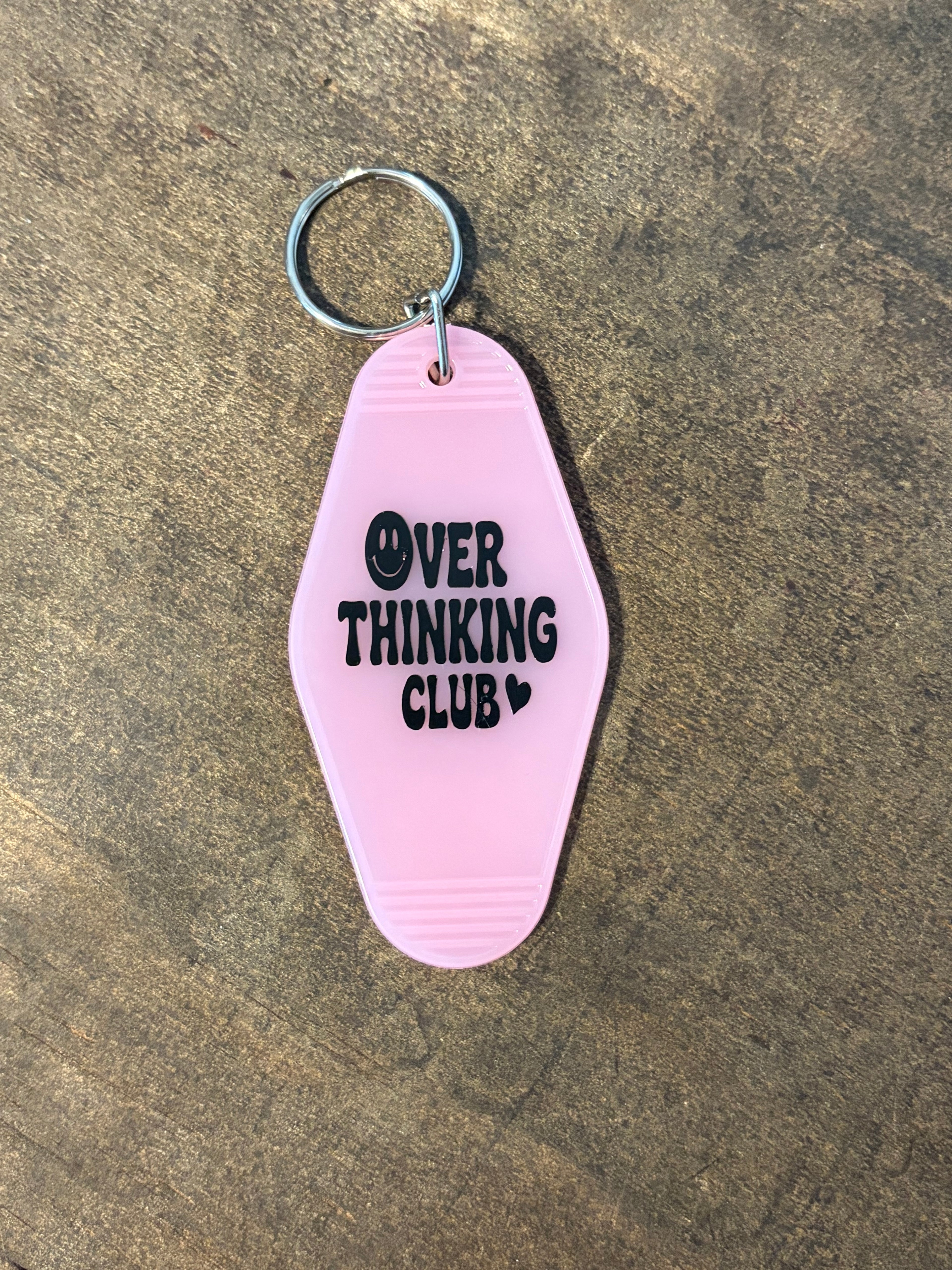 Over Thinking Club Motel Keychain